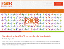 Tablet Screenshot of faeb.com.br